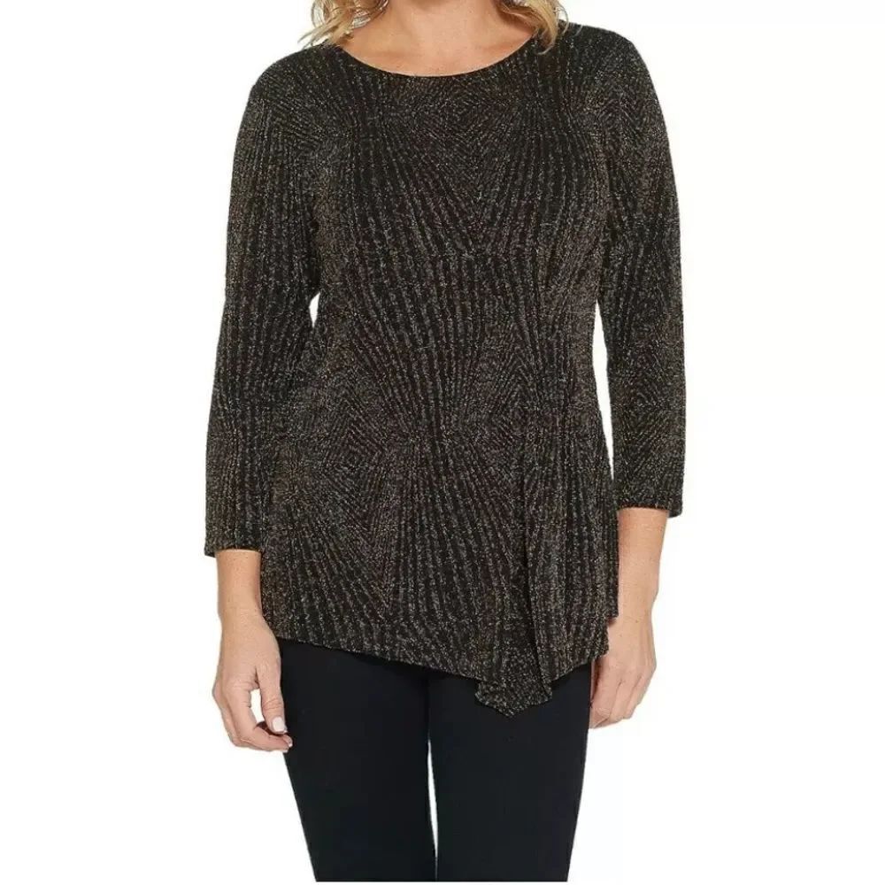 Belle by Kim Gravel Pattern Lurex Top Side Detail